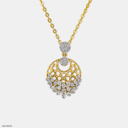 0.75 Carat Aroma Lab Diamond Pendant 14K Yellow Gold