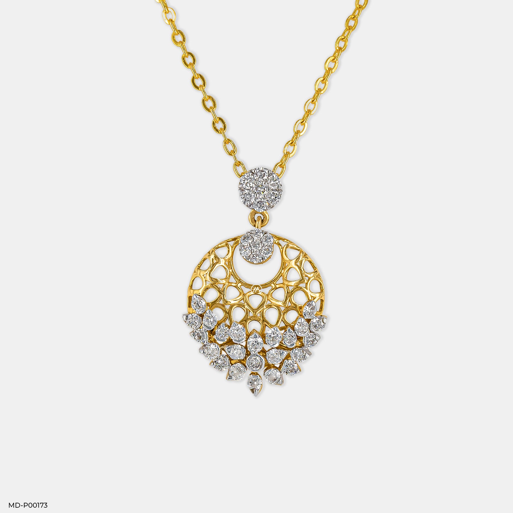 0.75 Carat Aroma Lab Diamond Pendant 14K Yellow Gold