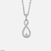 Infinity Essence Pendant 14K White Gold