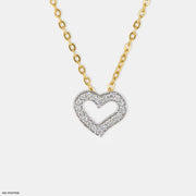 0.20 Carat Miracle Lab Diamond Heart Pendant 9K Yellow Gold