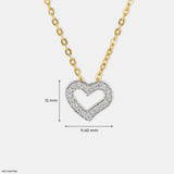 0.20 Carat Miracle Lab Diamond Heart Pendant 9K Yellow Gold