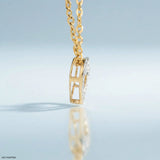 0.20 Carat Miracle Lab Diamond Heart Pendant 9K Yellow Gold