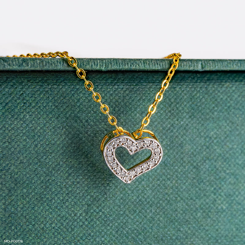 Embrace Diamond Pendant 14K White Gold