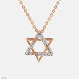 Shooting Star Diamond Pendant 14K Rose Gold