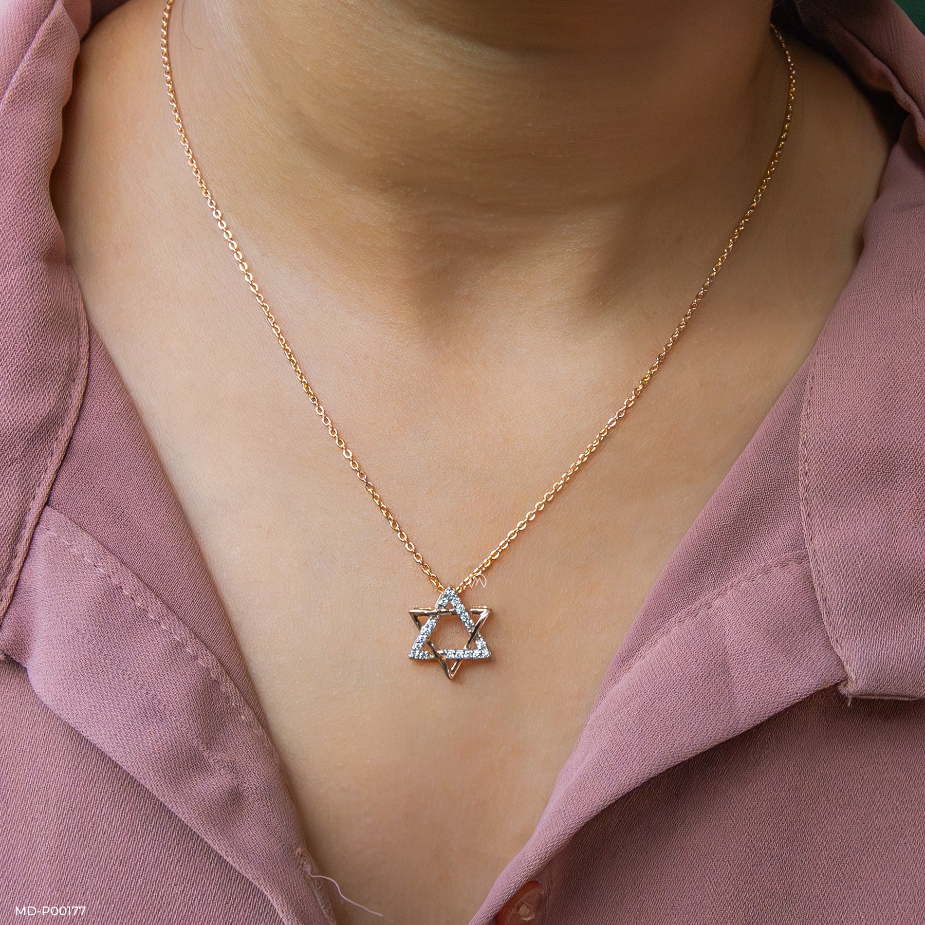 Shooting Star Diamond Pendant 14K White Gold