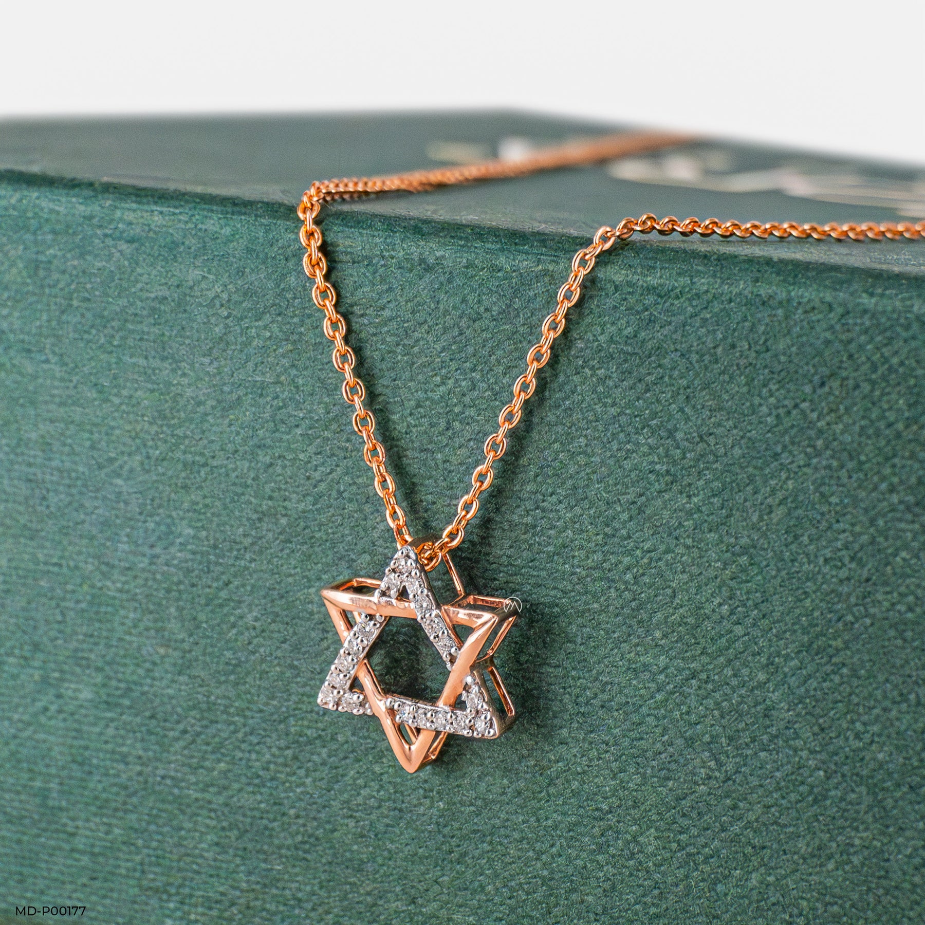 Shooting Star Diamond Pendant 14K White Gold