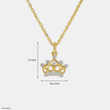 0.15 Carat Royal Tiara Lab Diamond Pendant 14K Yellow Gold