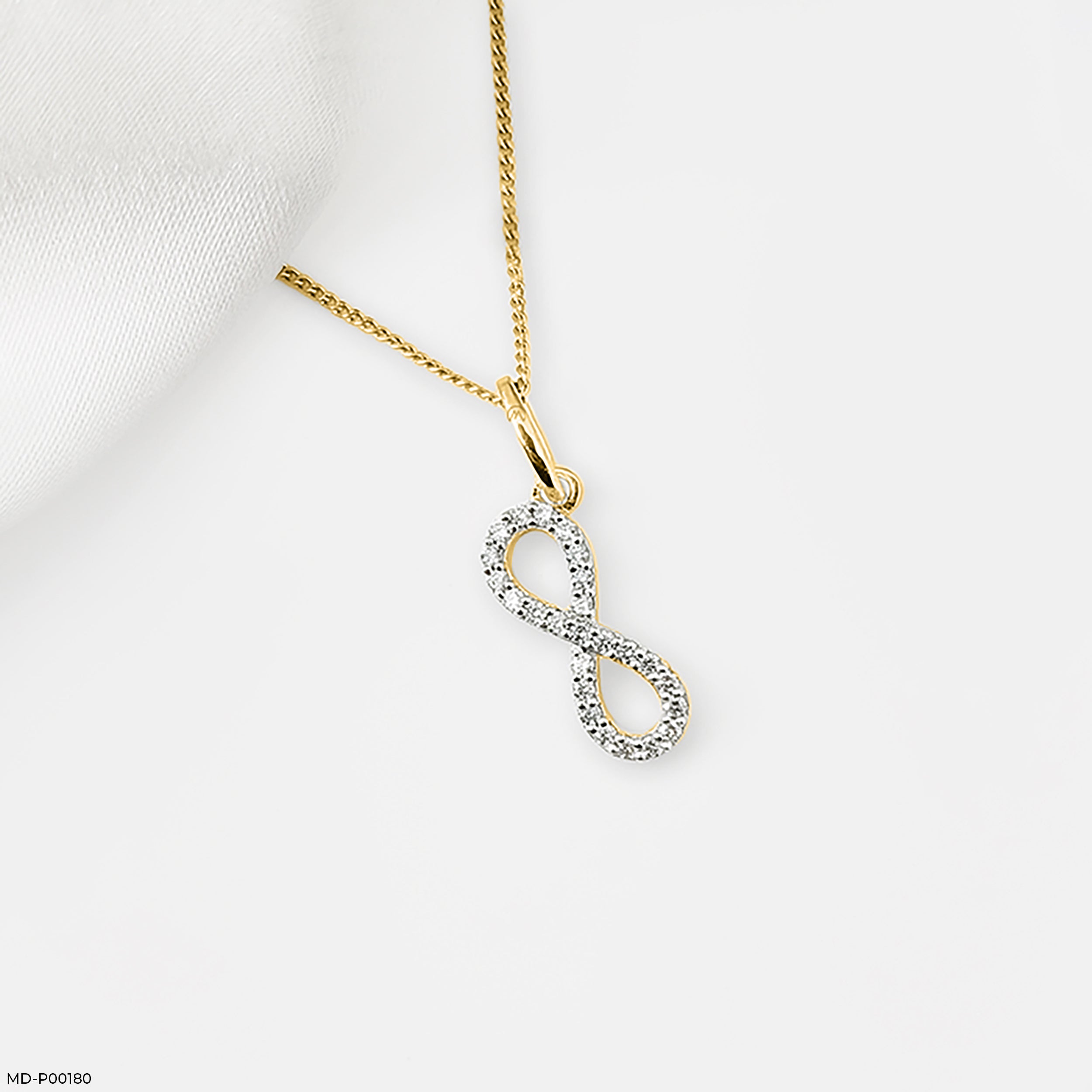 Infinity Diamond Pendants 14K Rose Gold