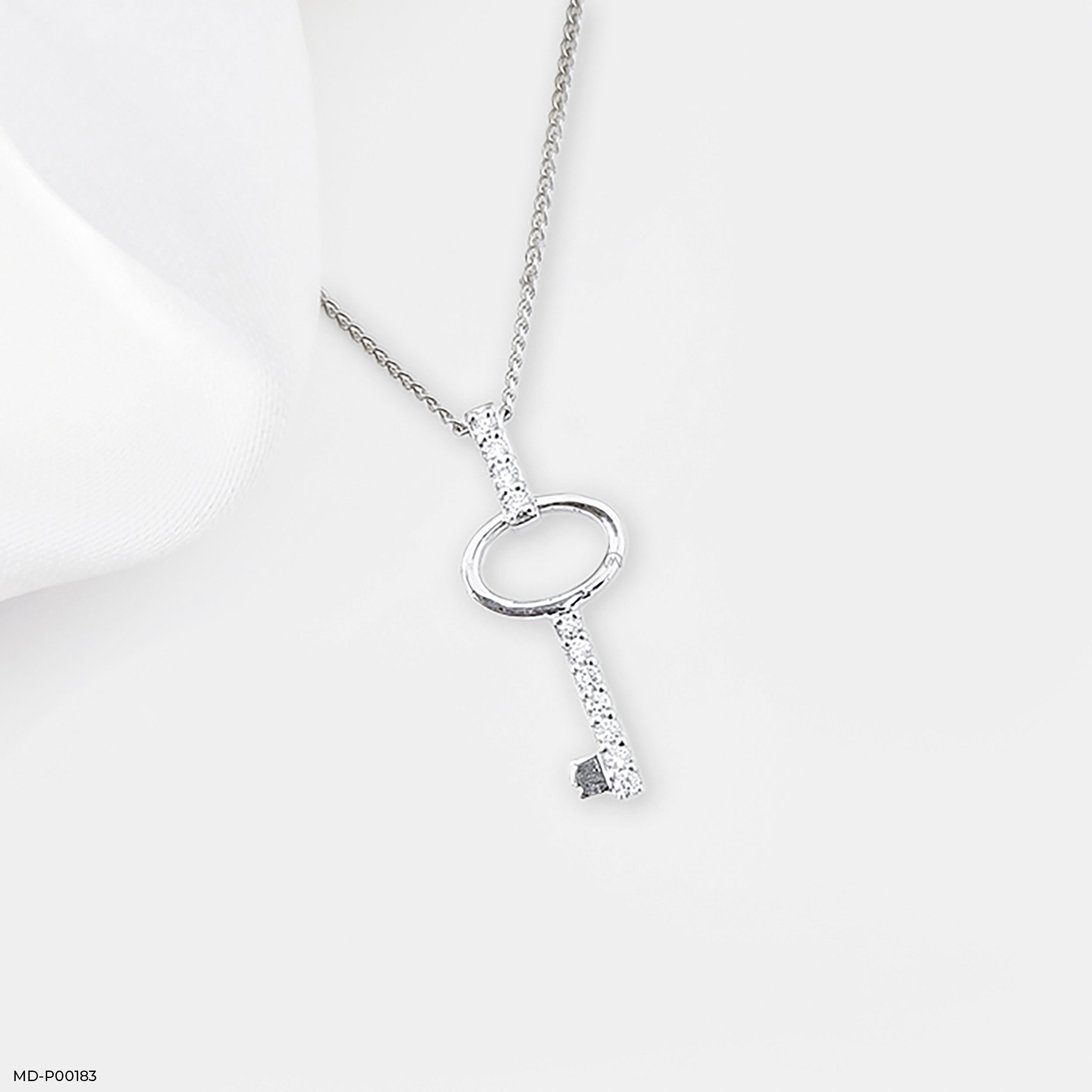 Key Diamond Pendants 14K Rose Gold