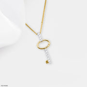 Key Diamond Pendants 9K Yellow Gold