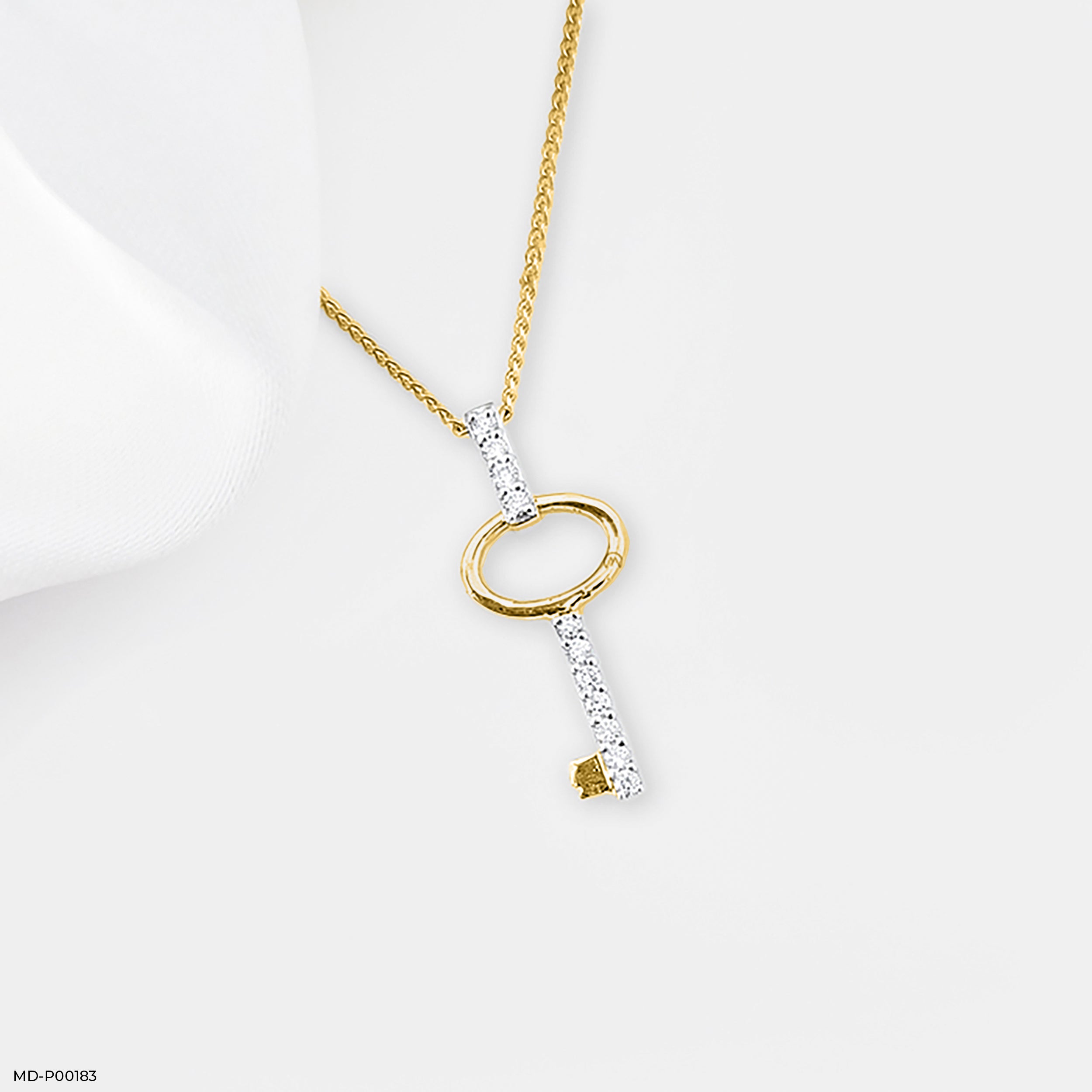 Key Diamond Pendants 9K Yellow Gold