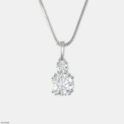 3 Carat Solitaire Amanda Pendant 9K White Gold