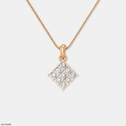 Celestia Tile Pendant 9K Rose Gold