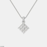 Celestia Tile Pendant 18K White Gold