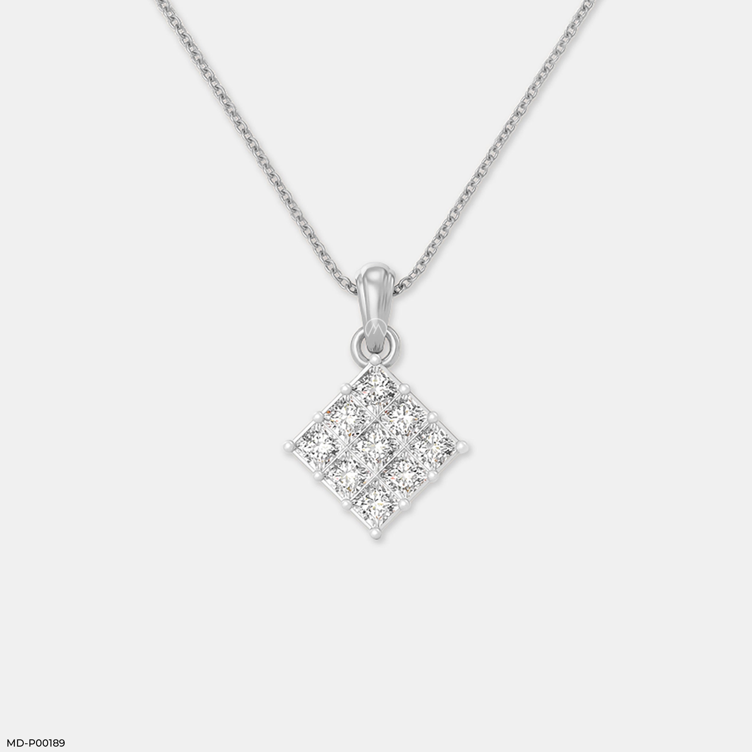 Celestia Tile Pendant 9K Rose Gold