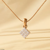 Celestia Tile Pendant 14K Rose Gold
