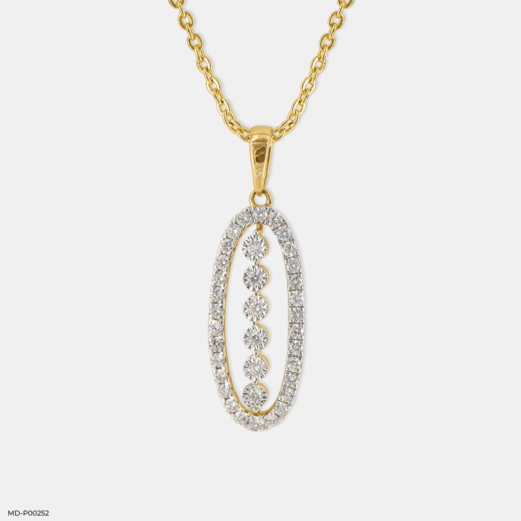 The Old-World Charm Diamond Pendant 14K Yellow Gold