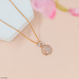 0.35 Carat Celestial Vortex Lab Diamond Pendant 14K Rose Gold