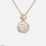 0.30 Carat Minimal Lab Diamond Pendant 14K Rose Gold
