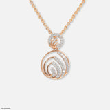 0.30 Carat Minimal Lab Diamond Pendant 14K Rose Gold