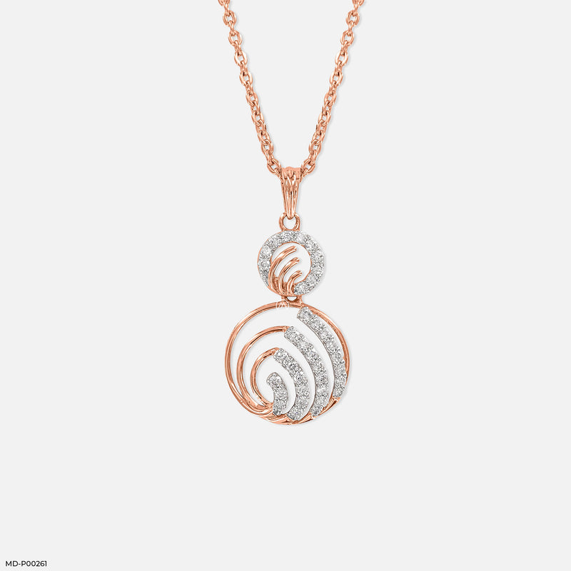 Minimal Diamond Pendant 14K Rose Gold