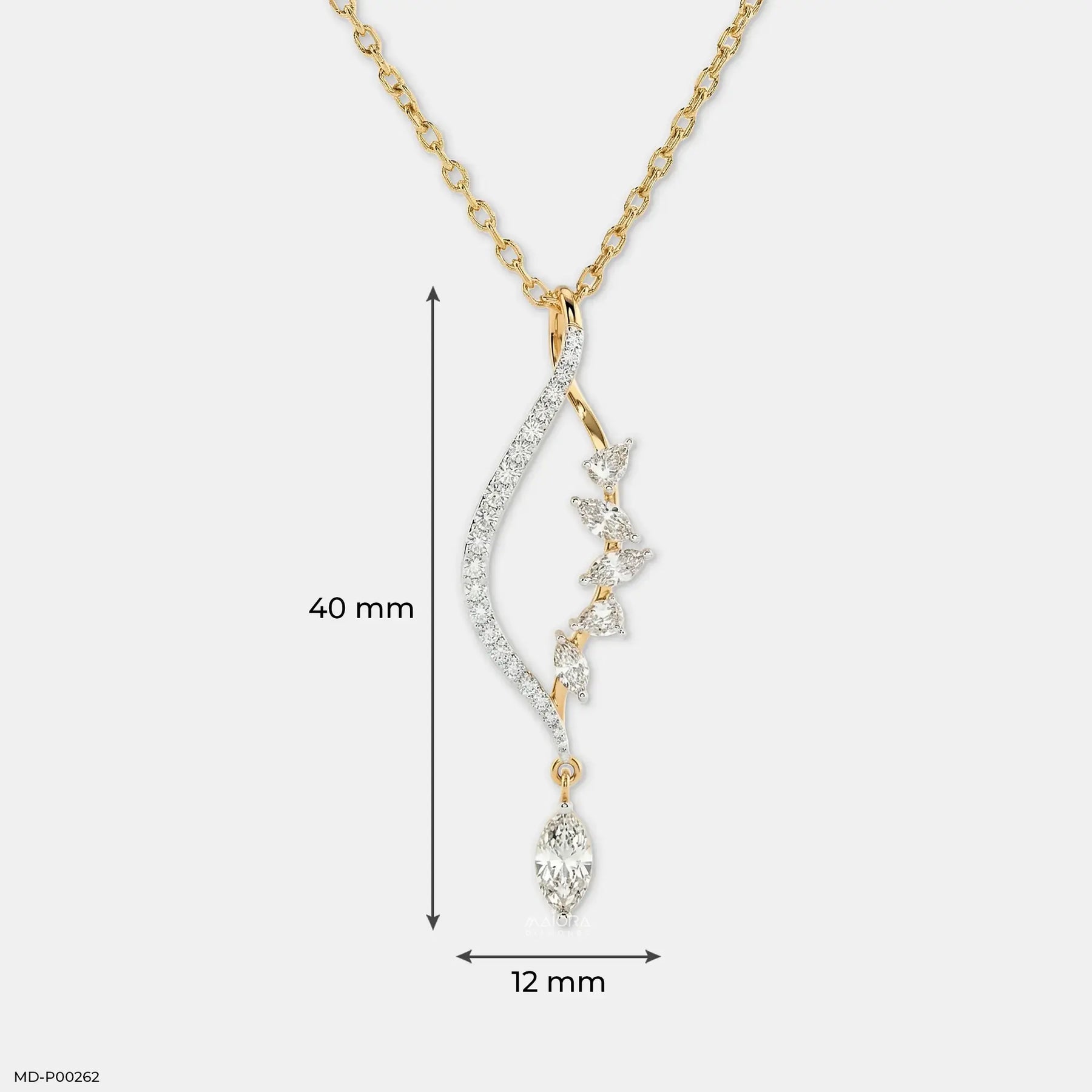1 Carat Opulent Glow Diamond Pendant 9K Yellow Gold