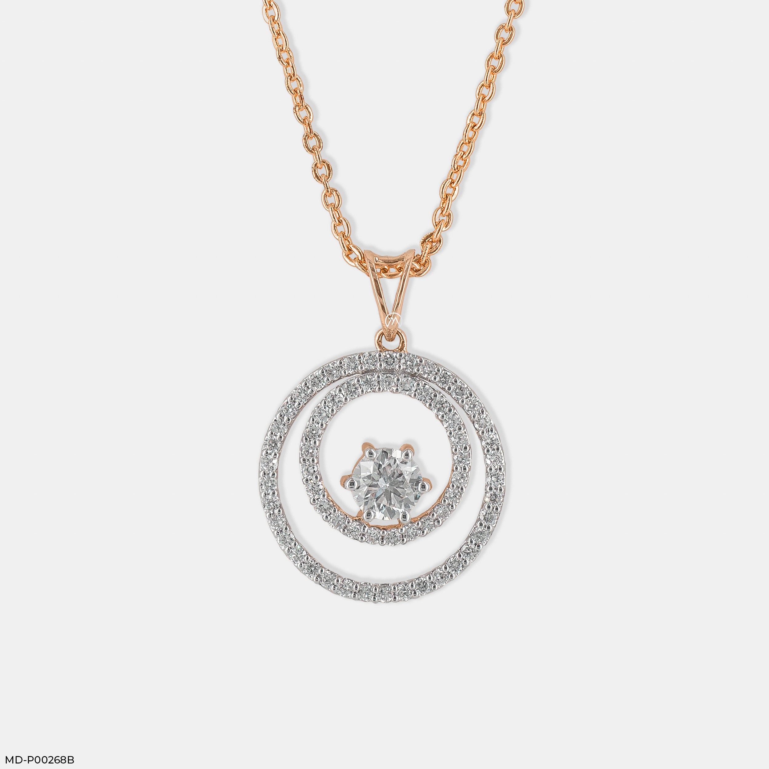 1.10 Carat Solitaire Round Lab Diamond Pendant 9K White Gold