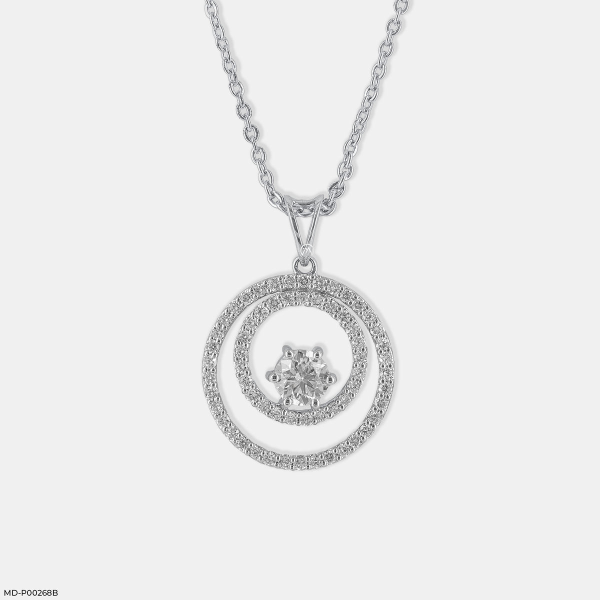 1.10 Carat Solitaire Round Lab Diamond Pendant