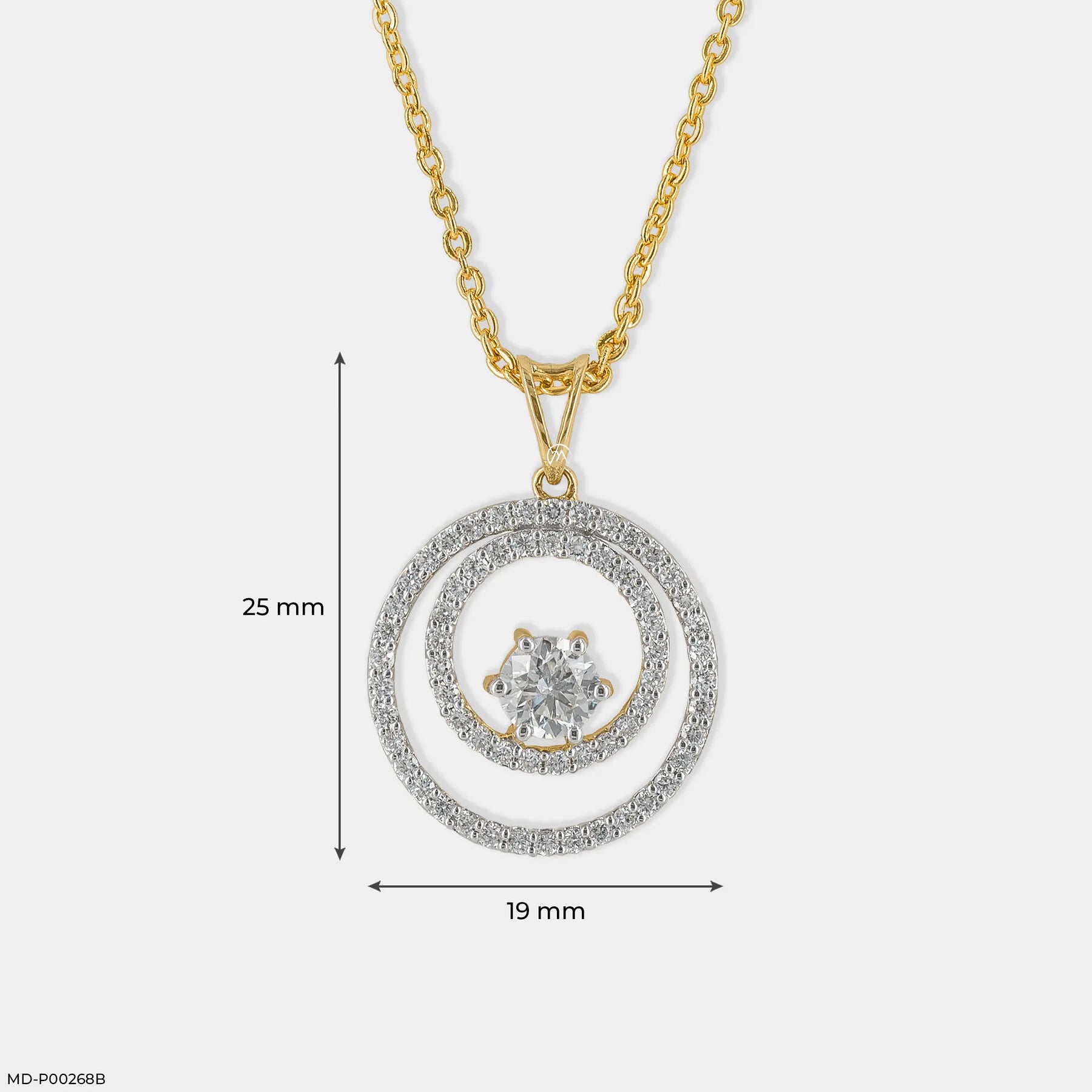 1.10 Carat Solitaire Round Lab Diamond Pendant 9K White Gold