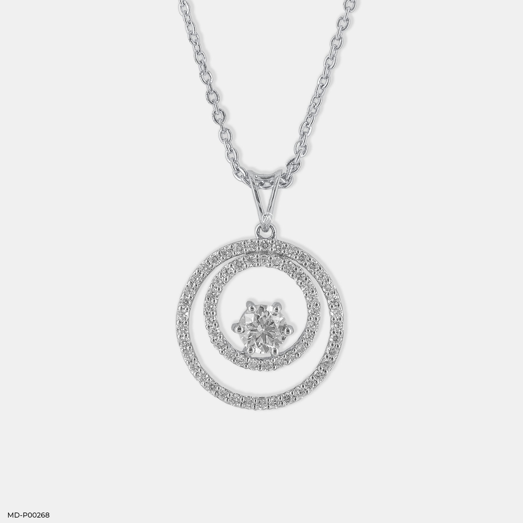 0.50 Carat Solitaire Round Pendant  14K Rose Gold