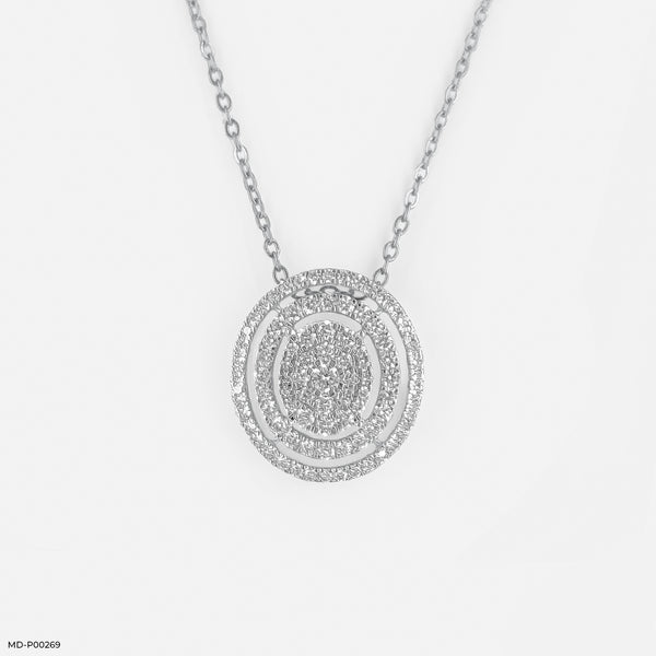Bold and Beautiful Diamond Pendants 14K White Gold