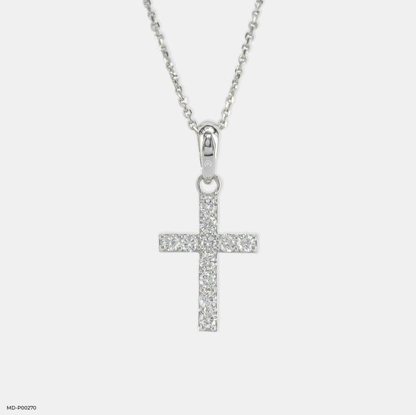Cross of Hope Pendants 18K White Gold