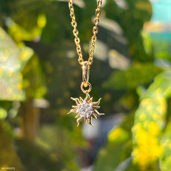 Sunrise Diamond Pendants 14K Rose Gold