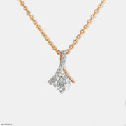 0.80 Carat Round Solitaire Starlit Lab Diamond Pendant
