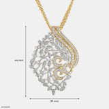 Traditional Leaf Diamond Pendants Platinum 950