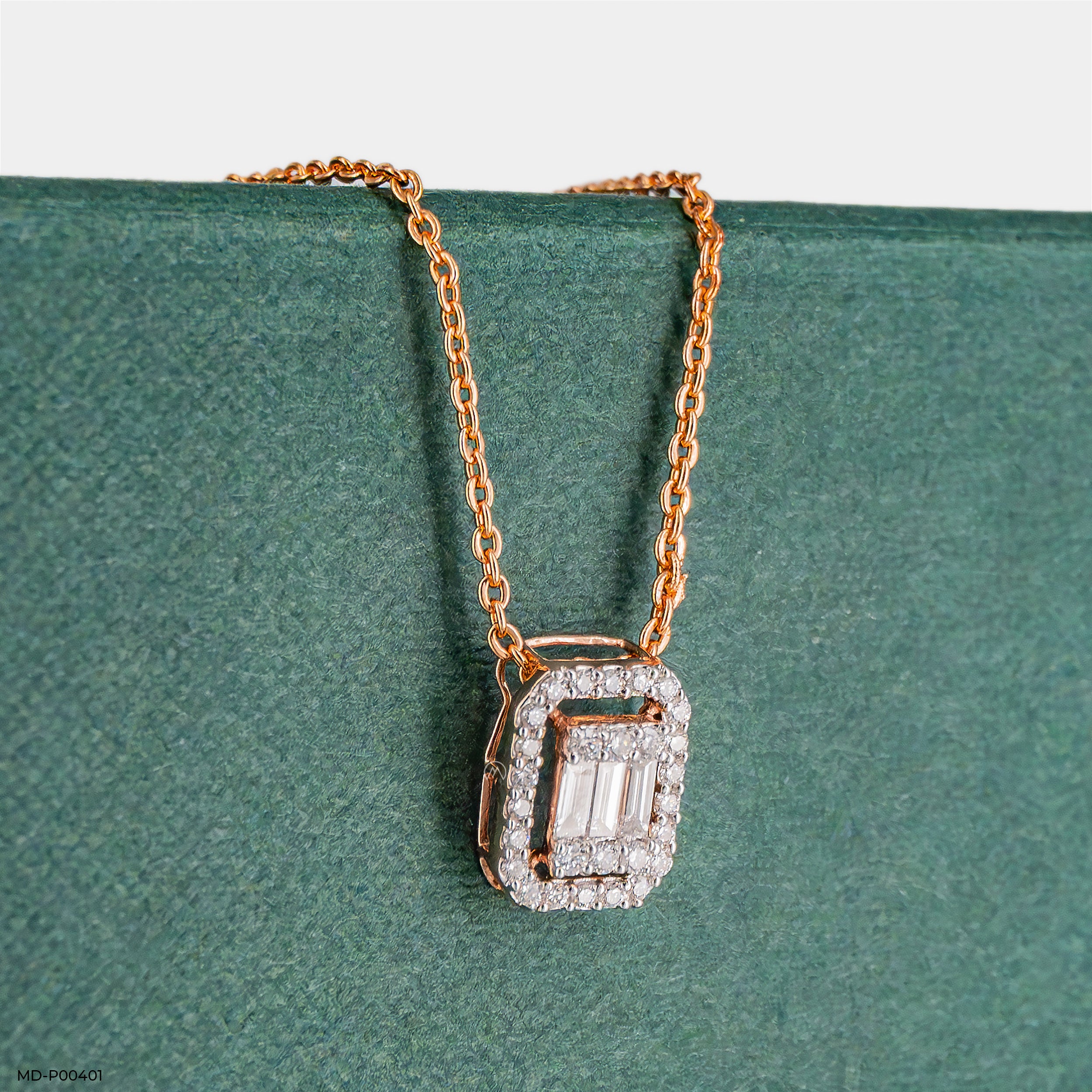 Harmony Shpere Diamond Pendant 9K Rose Gold