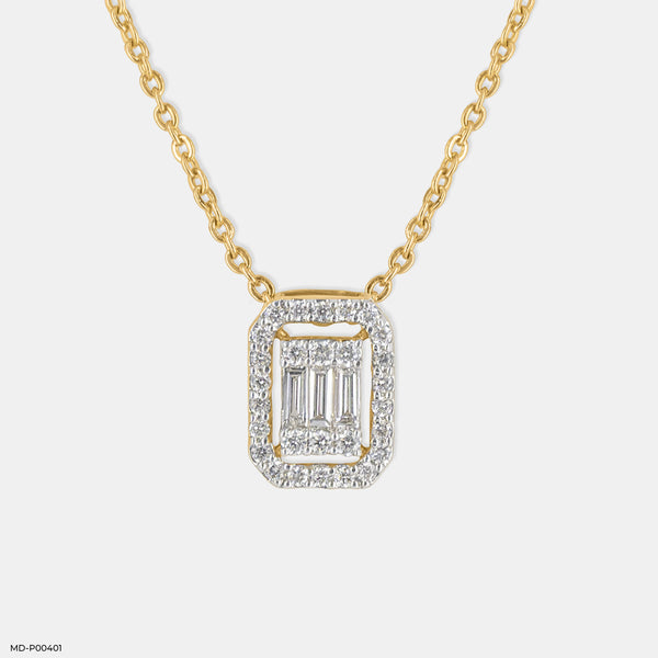 Harmony Sphere Diamond Pendant 18K Yellow Gold