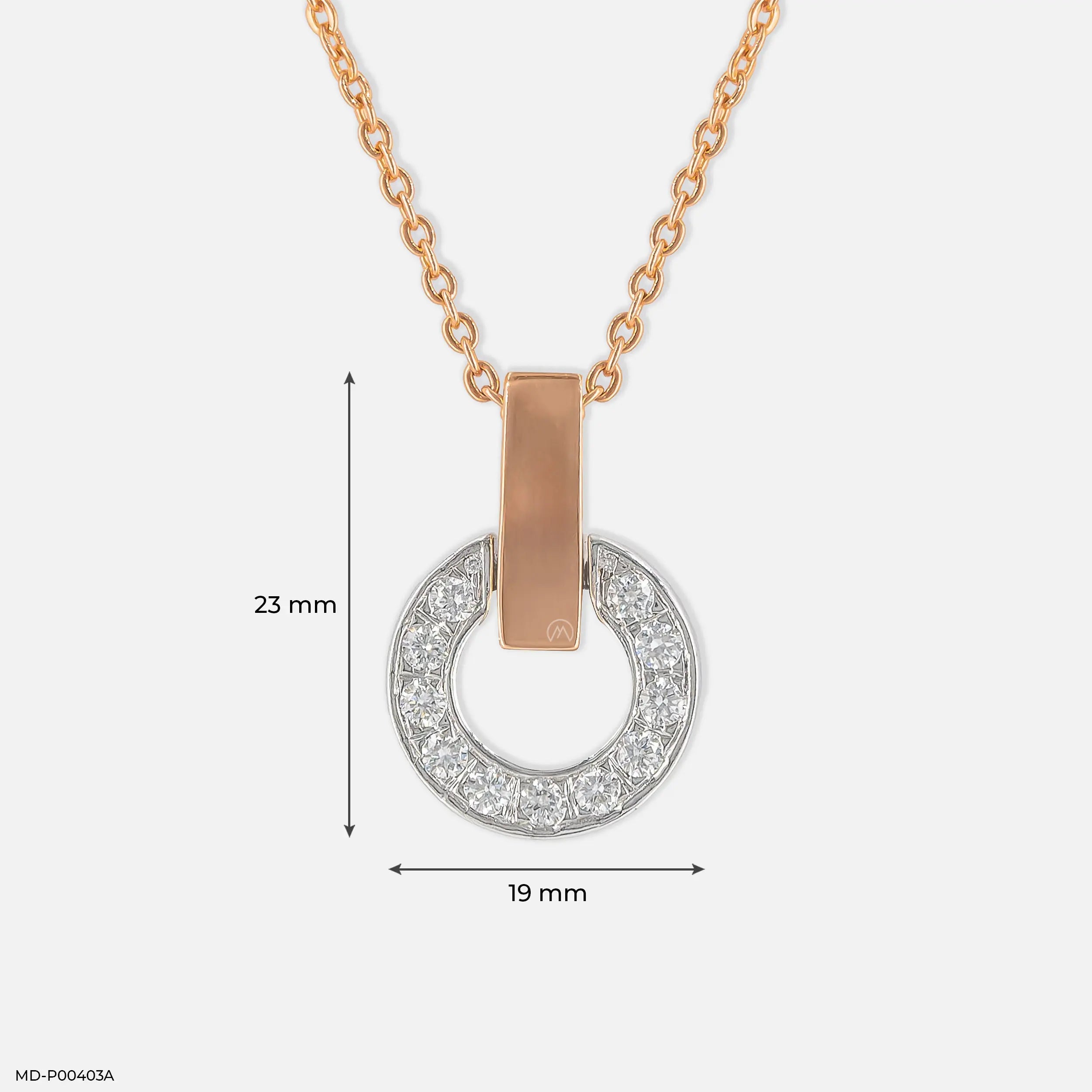 0.35 Carat Spring Beauty Lab Diamond Pendants 14K Rose Gold