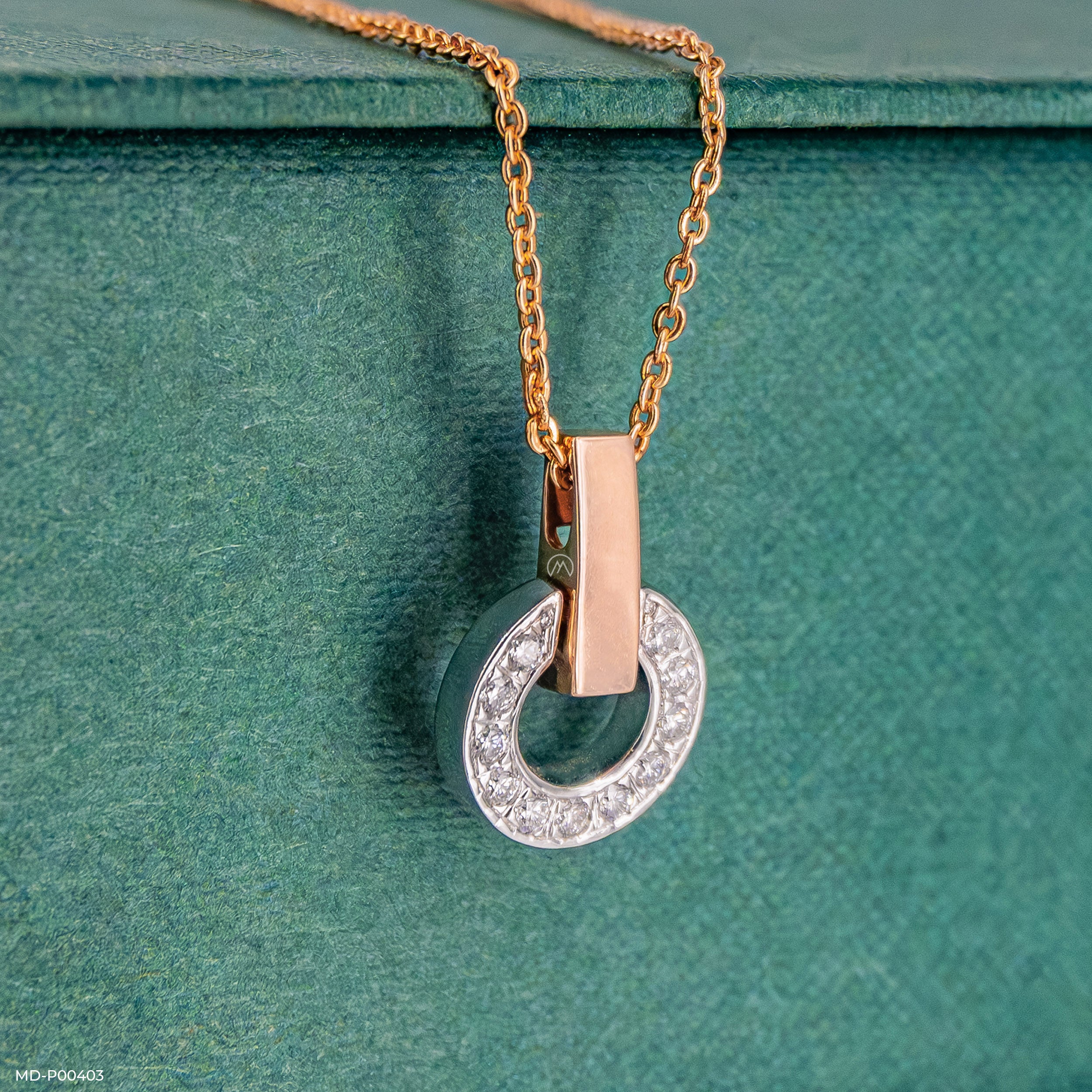 0.35 Carat Spring Beauty Lab Diamond Pendants 14K Rose Gold