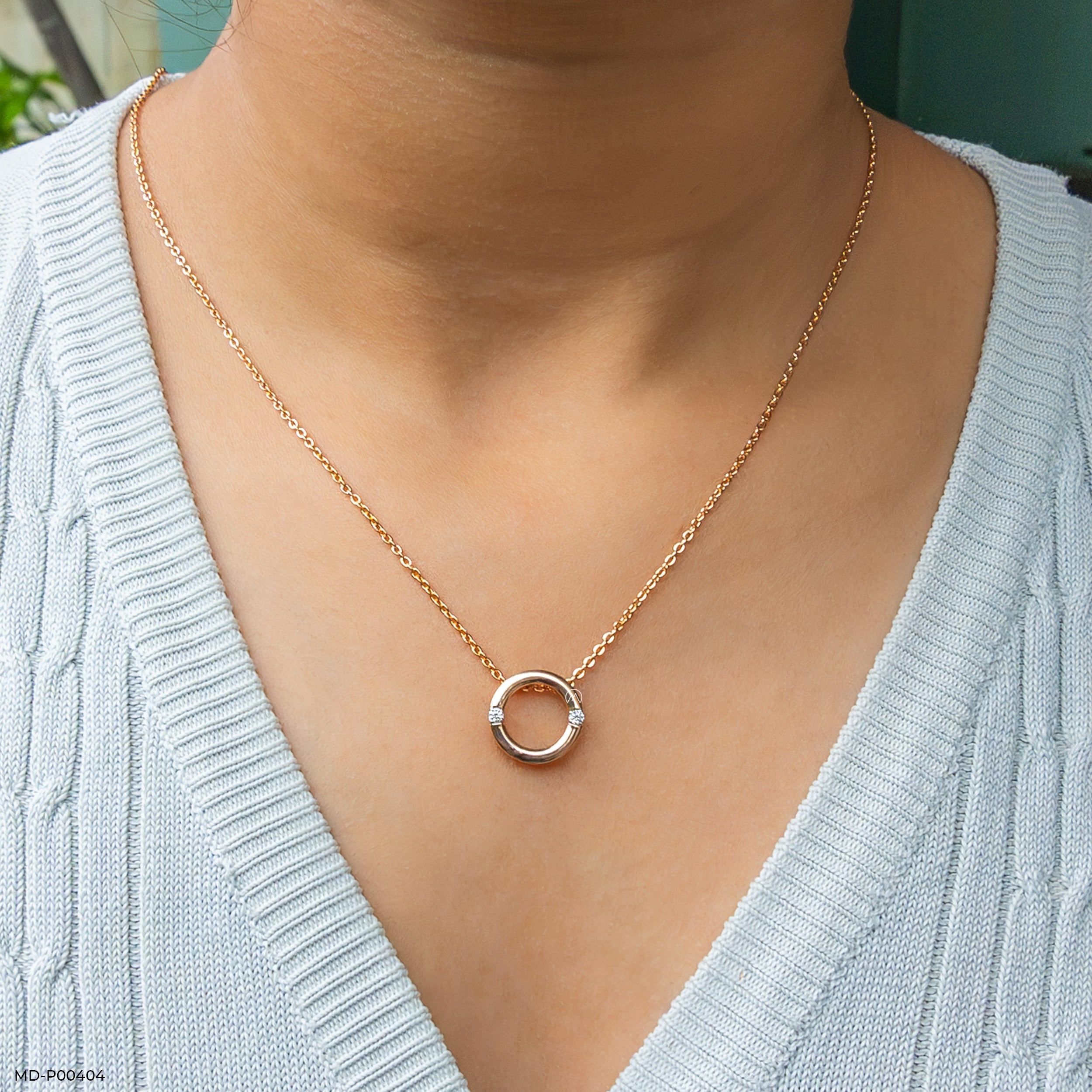 Cartier Trinity Diamond Pendant 9K Rose Gold