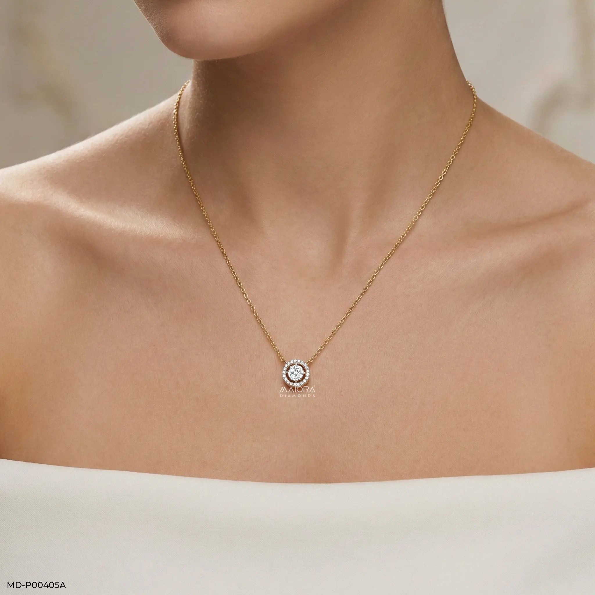 Ballerinas Diamond Pendant 9K Yellow Gold