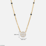 Veda Halo Diamond Mangalsutra Platinum 950