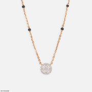 Veda Halo Diamond Mangalsutra 9K Rose Gold