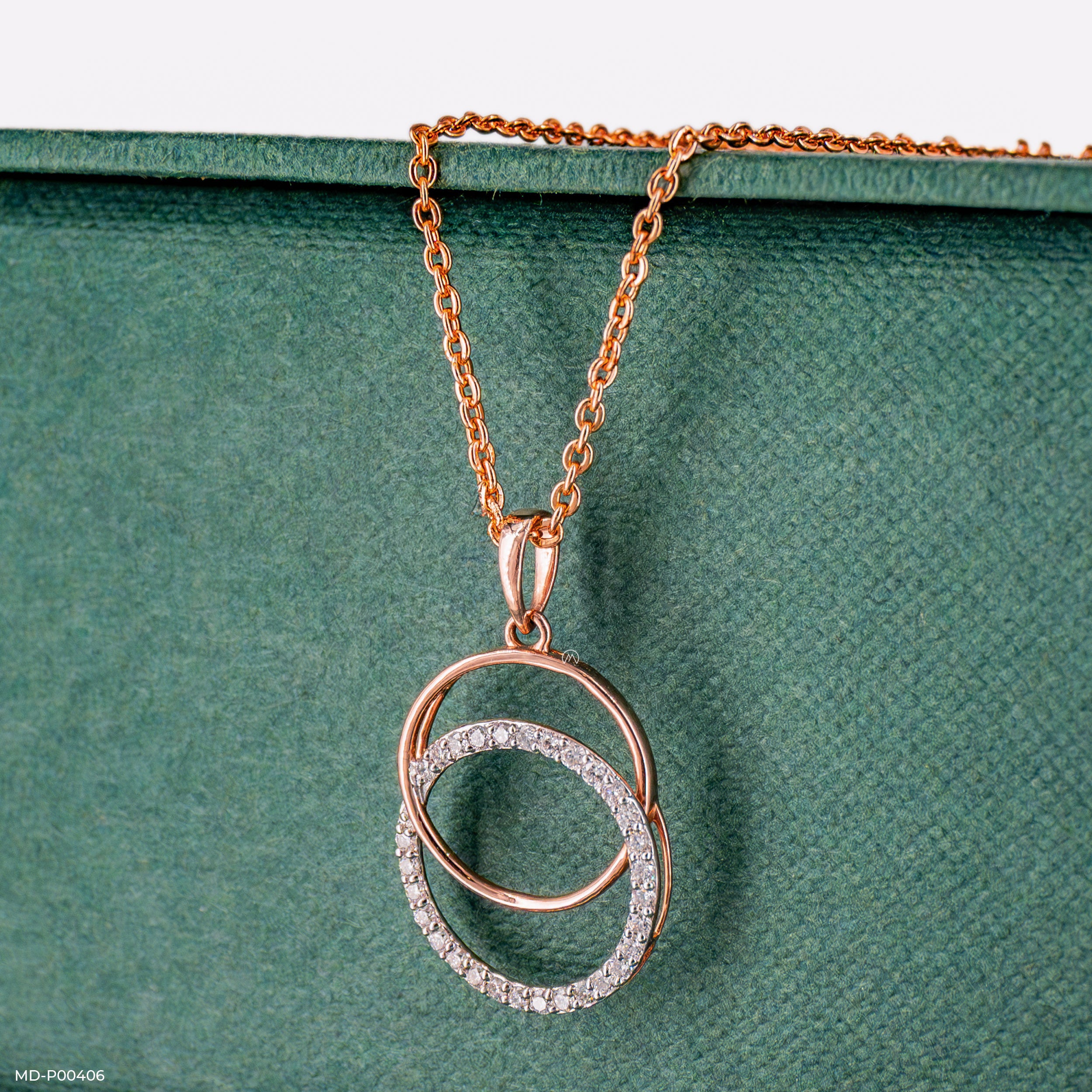 0.25 Carat Infinity Harmony Lab Diamond Pendant 14K Rose Gold