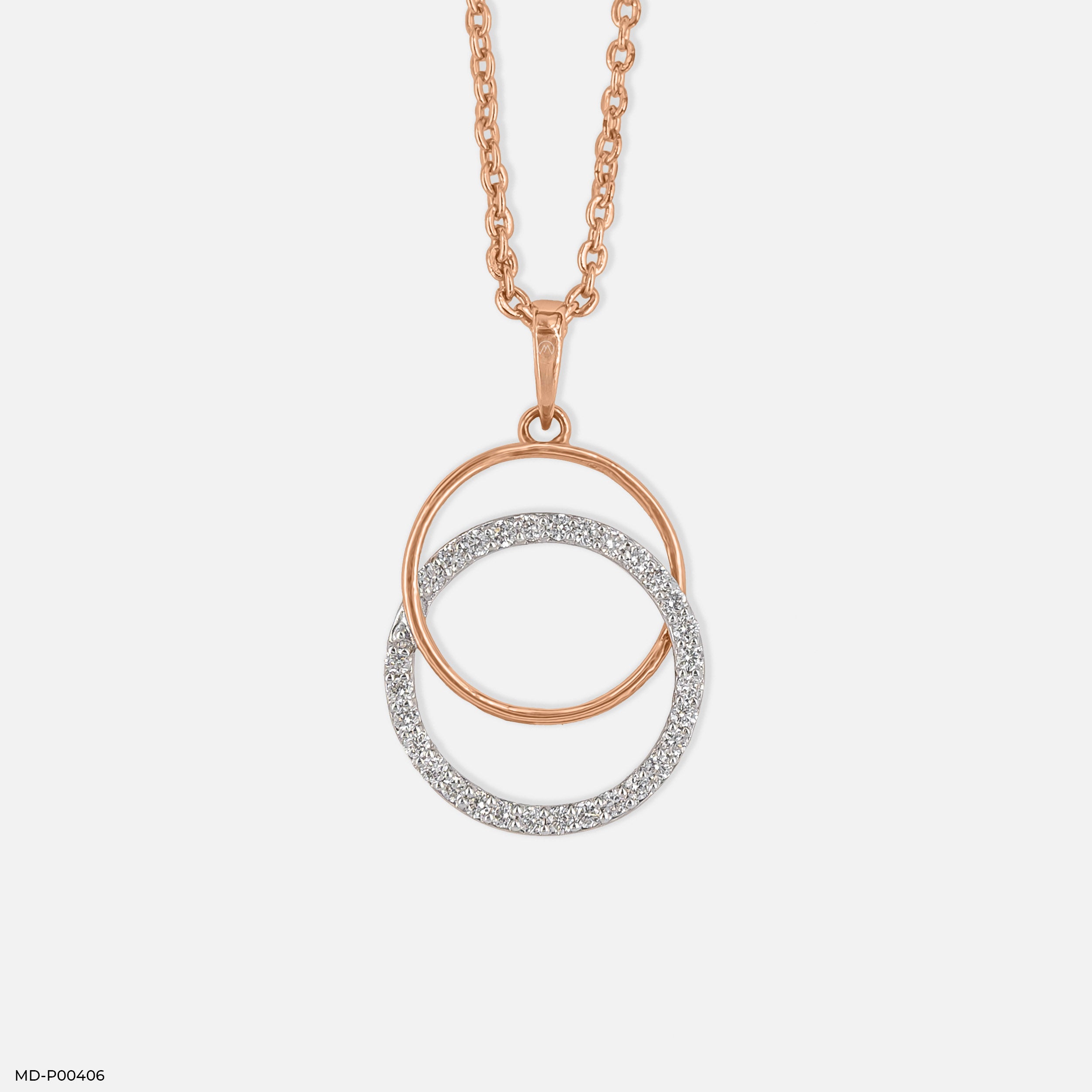 0.25 Carat Infinity Harmony Lab Diamond Pendant 14K Rose Gold
