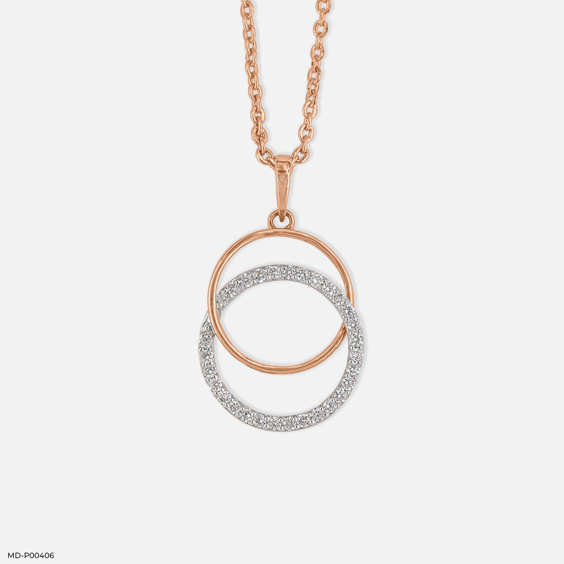 0.25 Carat Infinity Harmony Lab Diamond Pendant 14K Rose Gold
