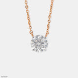 Solitaire Diamond Pendant 14K Yellow Gold