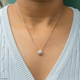 Solitaire Diamond Pendant 18K Yellow Gold