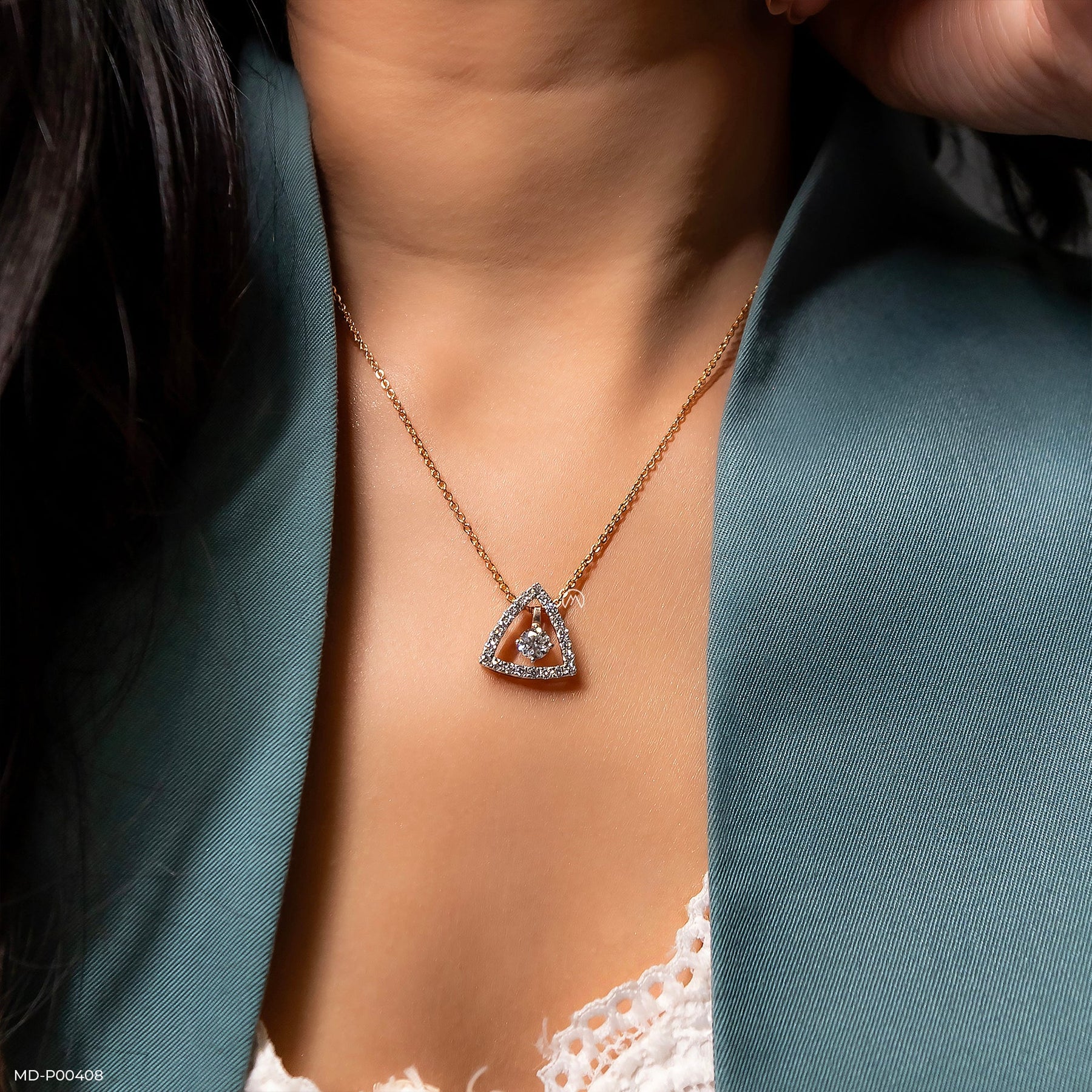 0.50 Carat Round Solitaire 3 In 1 Detachable Pendant 9K Yellow Gold