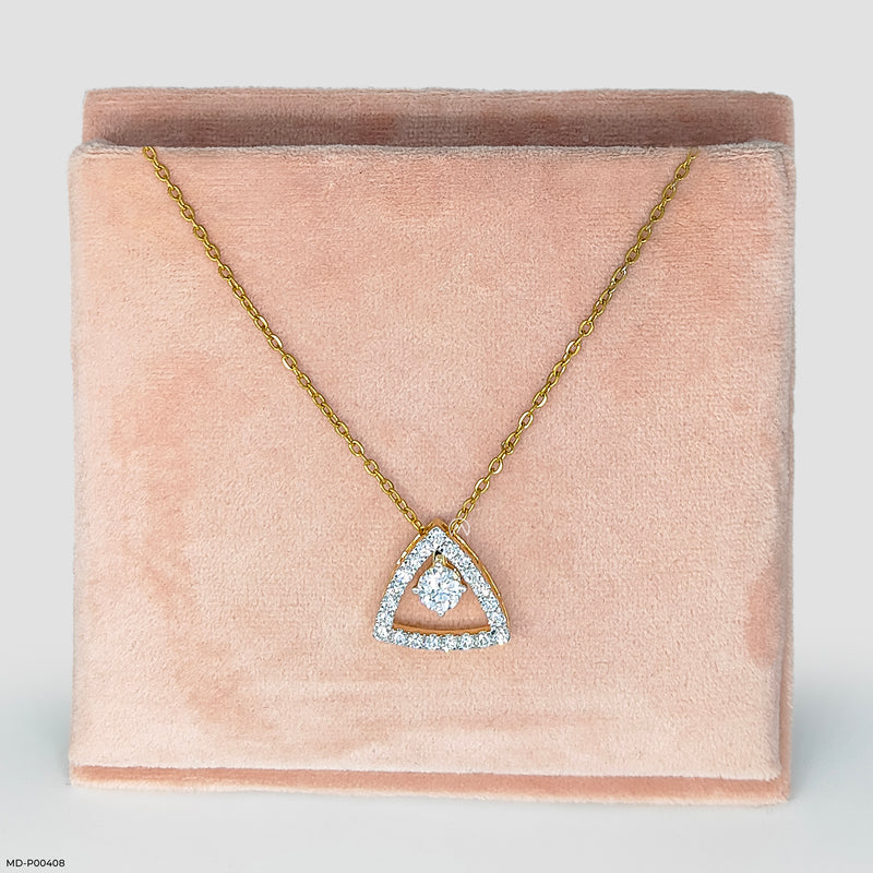 Triad Diamond Pendant 18K Yellow Gold